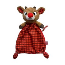 Kids Preferred Rudolph Plush Lovey Security Blanket Check Stuffed Animal Toy NWT - $12.75