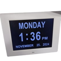 Digital Calendar Day Clock Day Date Year Time Elderly Dementia  8.5x6.5&quot;... - $24.27