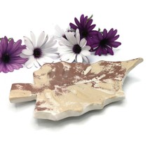 leaf soap dish for shower, ceramic soap dish with drain, pottery sponge holder,  - £32.31 GBP