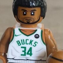 Giannis Antetokounmpo Nba Basketball Lego Minifigure Brand New Custom Fi... - $30.00