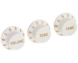 Fender Strat Knobs One Volume, Two Tone, White - $12.99