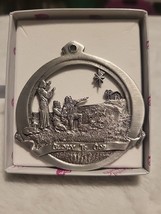 VTG Pewter Christmas Ornament 2.75&quot; Glory to God Shepherds 1986 Made In USA. - £11.14 GBP