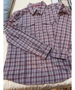 Orvis Ladies Stretch Flannel Shirt 10 plaid Passport Collection Long Sleeve - £10.30 GBP