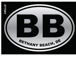 Bethany Beach Chrome Car Decal - $9.56 CAD
