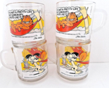 4X  Vintage Garfields McDonalds Cups Mugs 1978 Jim Davis Collectible - £15.90 GBP