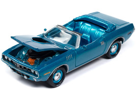1971 Plymouth Barracuda Convertible Blue Fire Metallic w Blue Interior Mecum Auc - £15.26 GBP