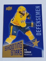 2018 - 2019 PK SUBBAN SHOOTING STARS UPPER DECK NHL HOCKEY CARD SSD-3 - £4.70 GBP