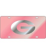 Georgia Bulldogs Pink Mirror Oval G Laser License Plate - $44.54 CAD