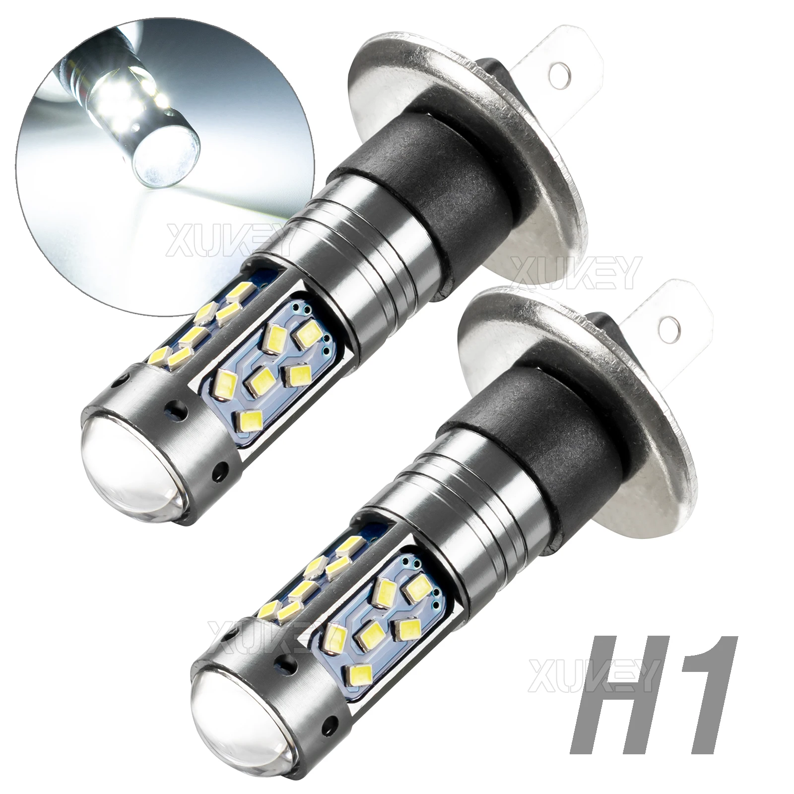 Mini Size H1 LED Car Motorcycle Fog Light Bulbs Conversion Kit - £15.53 GBP
