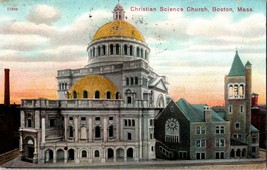 1908 Christian Science Church Front Boston Mass Early Divided Back Postcard - £6.42 GBP