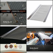 20 PACK Gutter Guard 5 in x 4 ft L Stainless Steel Micro Mesh Leaf Filter Debris - £178.58 GBP