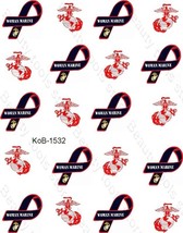 Nail Art Water Transfer Stickers Decals Woman Marine KoB-1532 - £2.40 GBP