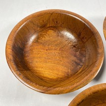 Heirloom Wooden Bowl Wooden Ware Walnut 5 Bowl Set Vintage - £18.52 GBP