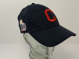 Cleveland Indians Hat 2016 World Series New Era 39Thirty Blue S-M Excellent - $44.50