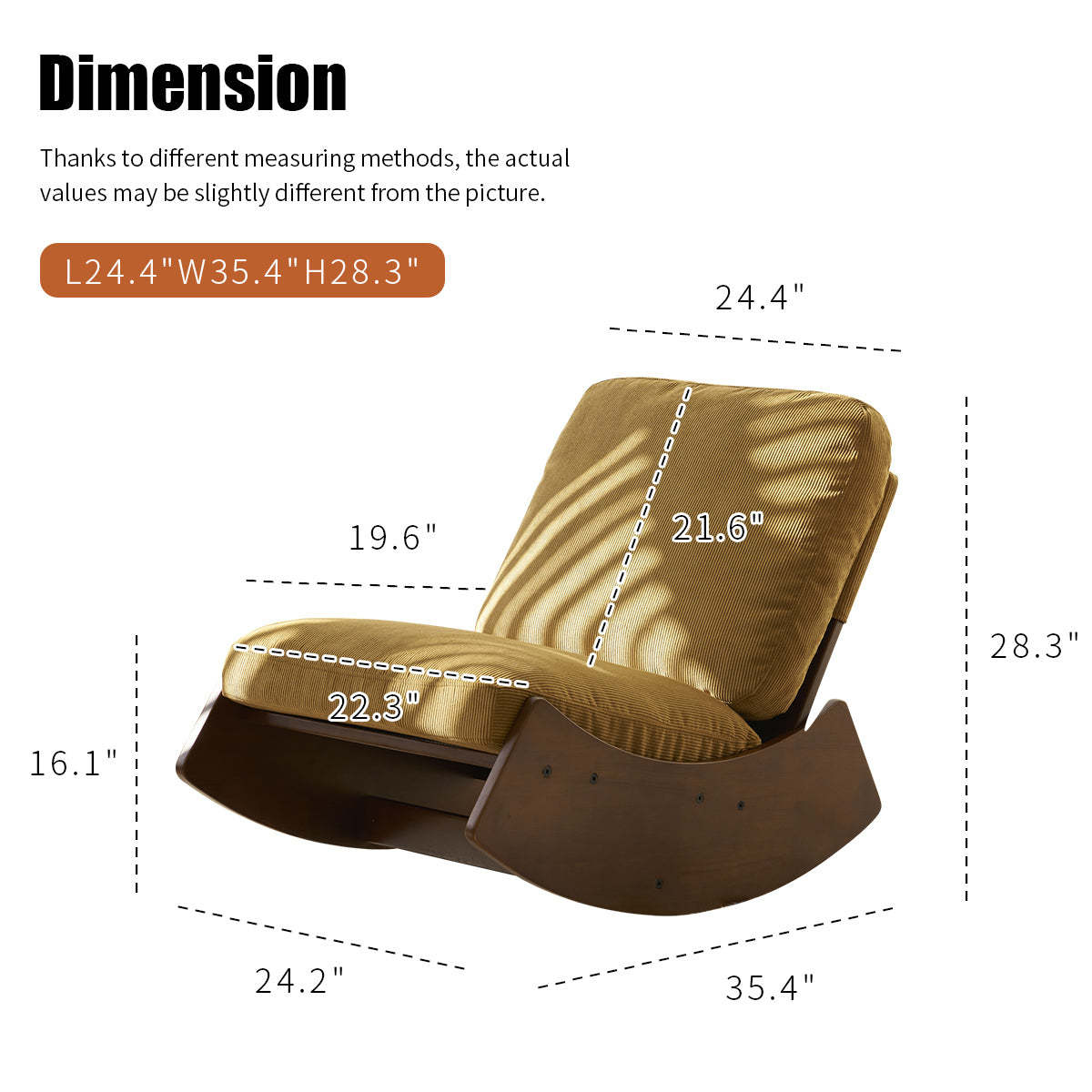 Glider Rocking Chair: Comfortable Nursery & Living Room Seating Item image 9