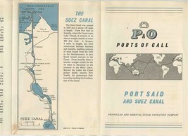 P&amp;O Orient Lines Ports of Call Brochure Suez Canal Port Said 1959 - £14.09 GBP