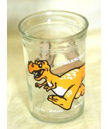 Tyrannosaurus Rex Jelly Jar Glass Animation Art Character 1990 Welch&#39;s - $17.95 CAD