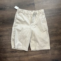 George Boys School Uniform Shorts Sz 12 Khaki  Flat Front Adjustable Waist - $6.80