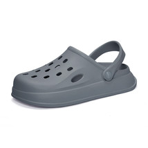 Clogs Men and Women Grey EVA Medical Shoes Clogs, Slip On, Lightweight Sandals - £23.71 GBP