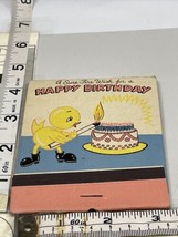 Rare Giant Feature Matchbook A Sure Fire Wish for a HAPPY BIRTHDAY gmg  ... - £19.42 GBP