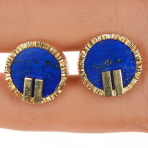 18k Gold French Art Deco Lapis cufflinks for Nieman Marcus - $2,227.50