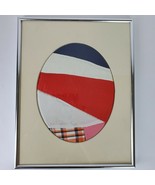 Antique Framed Early 1900s Quilt FOLK Art Work Red White Blue Patriotic ... - $475.91 MXN