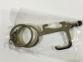 No Touch Tool Handheld Brass EDC Keychain Tool Closer Contactless Door O... - $134.58 MXN