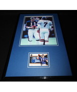 Phil Simms Framed 11x17 Game Used Jersey &amp; Photo Display Giants vs John ... - £58.37 GBP