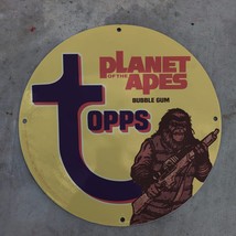 Vintage 1967 Topps Bubble Gum &#39;&#39;Planet Of The Apes&#39;&#39; Porcelain Gas &amp; Oil Sign - £98.08 GBP