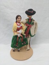 Vintage Handmade Polish Folk Dancers Figurines 5-6&quot; - £55.38 GBP