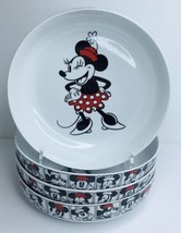 4 Serving Pasta Dinner Bowl 8.5&quot; DISNEY Minnie Mouse New - £35.09 GBP