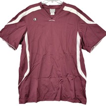 Champion Short Sleeve Double Dry Athletic Shirt Men Size XL Burgundy Log... - $6.16 CAD