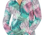 NWT TOMMY BAHAMA NAVY GREEN PINK DARK TROPICAL Long Sleeve Mock Shirt M ... - $55.71