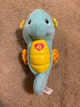 Fisher Price Soothe &amp; Glow Blue Plush Sea Horse - Plays Music &amp; Lights U... - £9.03 GBP
