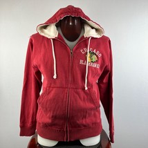 Chicago Blackhawks Old Time Hockey Embroidered Sewn Patch Hoodie Sweatshirt Med - £46.70 GBP