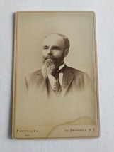 Vintage Cabinet Card Man in Suit w/ Beard by Fredricks in New York, New York - £14.28 GBP