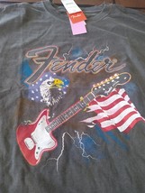Fender GUITAR-Distressed Logo/Flag/Eagle Men&#39;s T-shirt ~Never Worn~ S M L Xl 2XL - £34.12 GBP+