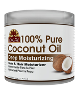 OKAY 100% COCONUT OIL for HAIR and SKIN in JAR 6Oz / 177Ml - £13.12 GBP