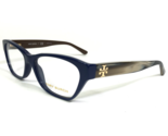 Tory Burch Gafas Monturas TY 2053 1409 Marrón Bocina Azul Oro Gato Ojo 5... - $92.86