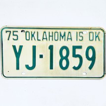 1975 United States Oklahoma Oklahoma County Passenger License Plate YJ-1859 - £7.41 GBP
