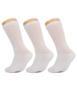 AWS/American Made White Diabetic Crew Socks for Men with Non Binding Top... - €8,67 EUR