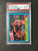 1985 Topps Rocky IV #53 Signed Card Dolph Lundgren PSA NM-MT8 Auto 10 Ivan Drago - £629.52 GBP