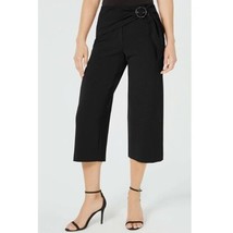 Alfani Womens Petite 10P Deep Black Belted Culotte Pants NWT BM29 - $38.21