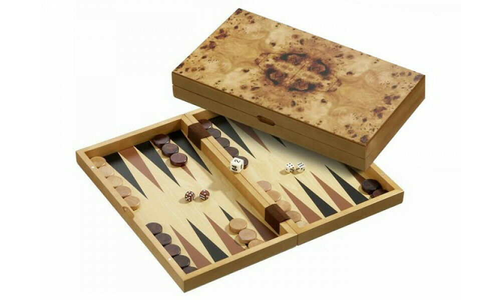 Wooden backgammon Oslo - 35 cm / 13,5" - Traditional Strategy Board game - $50.39