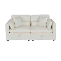 Modern Tufted Velvet Accent Chair w/ Lumbar Pillow - Living Room - $259.99