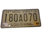 Louisiana license plate 1974 1975 Bayou STATE VIntage - $50.96