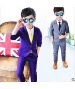 2pcs Kids Baby Boys Wedding Party Suit Coat+Pants For Concert Gentleman ... - $171.16 MXN+