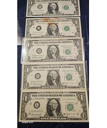 Complete Set 1963 Joseph Barr Dollars - Crisp bills from the 5 districts   - $50.00