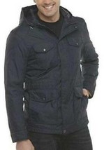 Mens Jacket Dockers Navy Blue Hooded Parka Coat Insulated Lined Winter $... - £65.82 GBP