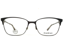 bebe Eyeglasses Frames BB5155 200 TOPAZ Brown Square Swarovski Crystal 53-16-140 - £47.84 GBP